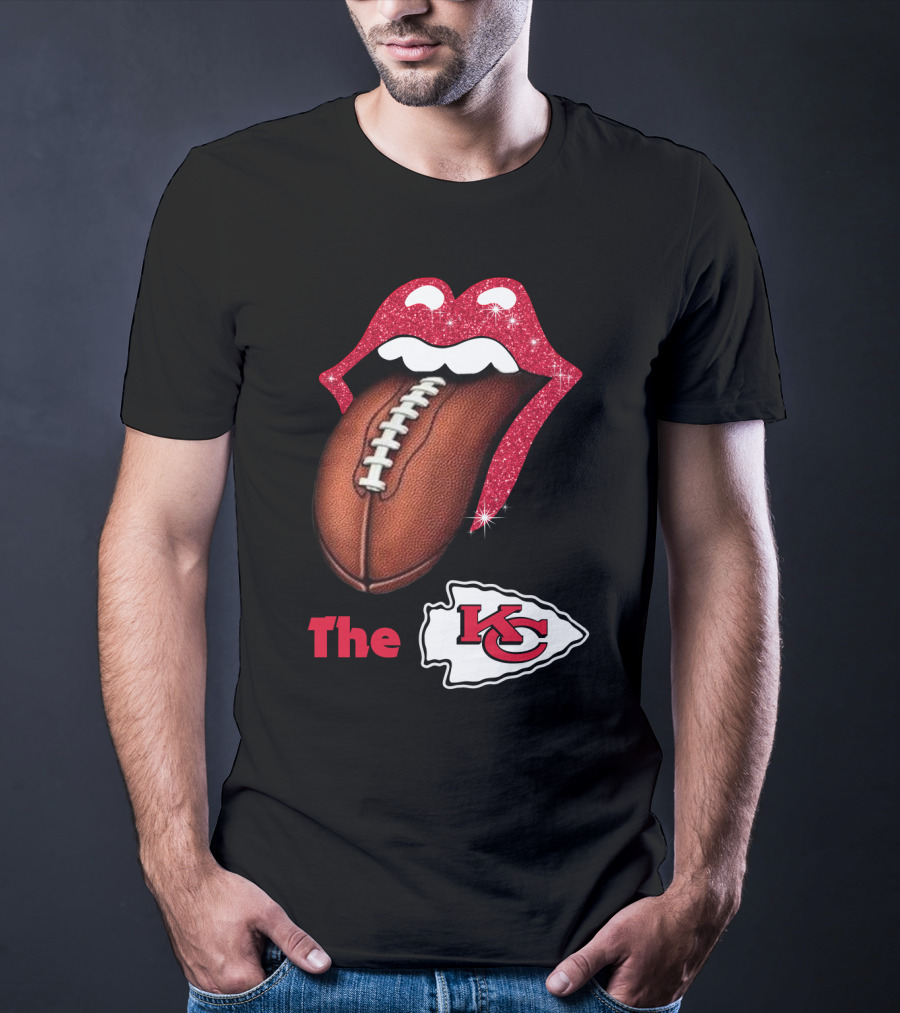 The KC Chiefs Football Lips T-Shirt