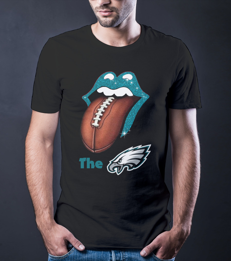 The Smile Eagles Tongue Football Philadelphia Eagles T-Shirt