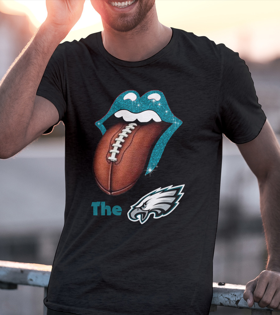 The Smile Eagles Tongue Football Philadelphia Eagles T-Shirt