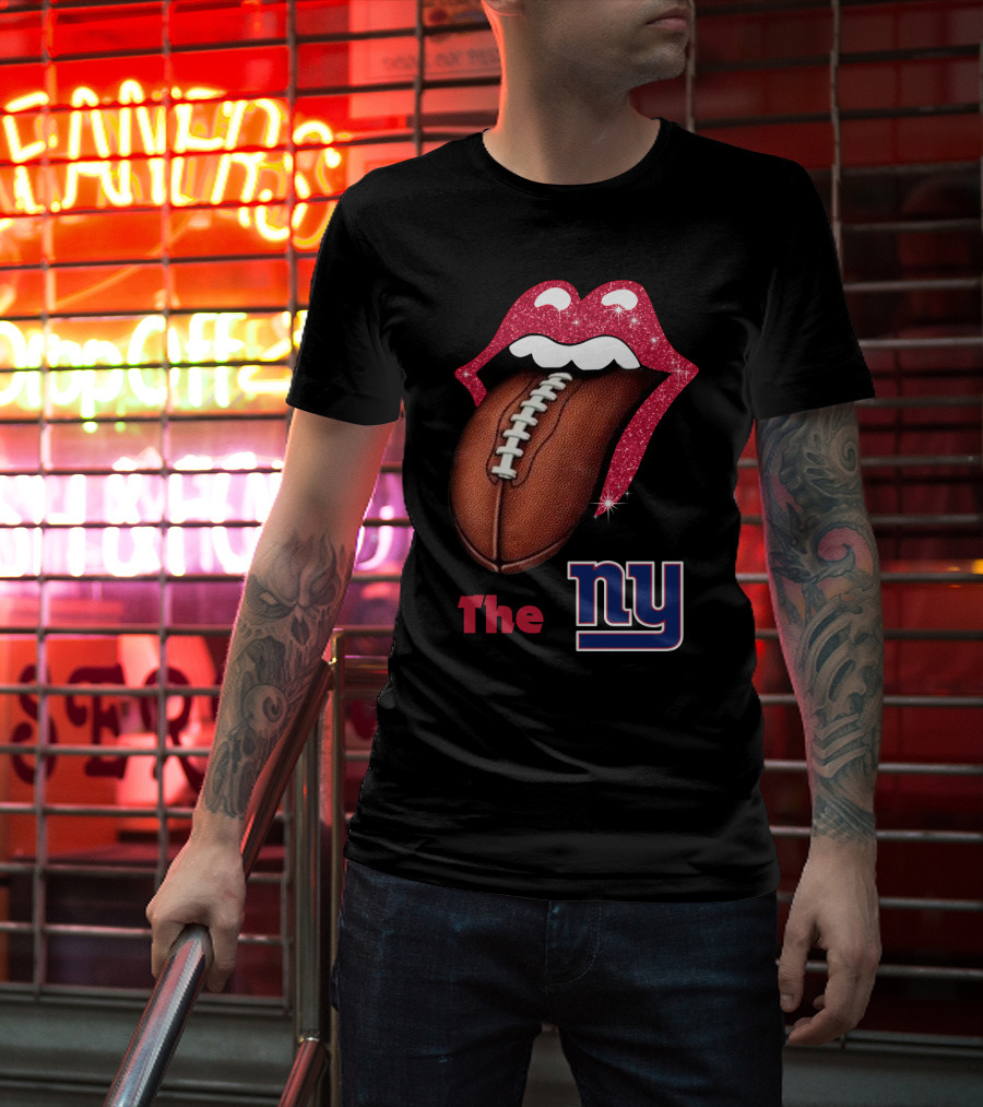 The NY SMILE GIANTS Football Tongue T-Shirt