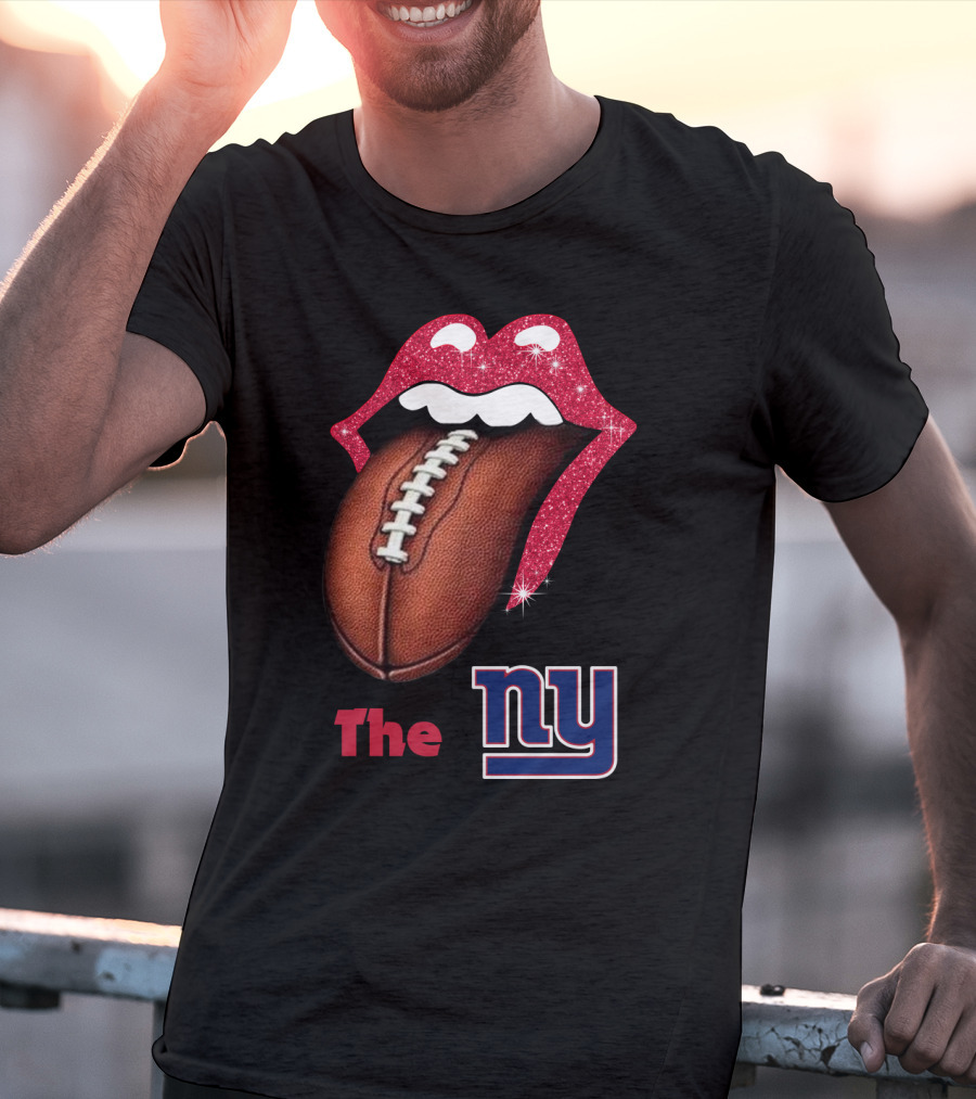 The NY SMILE GIANTS Football Tongue T-Shirt