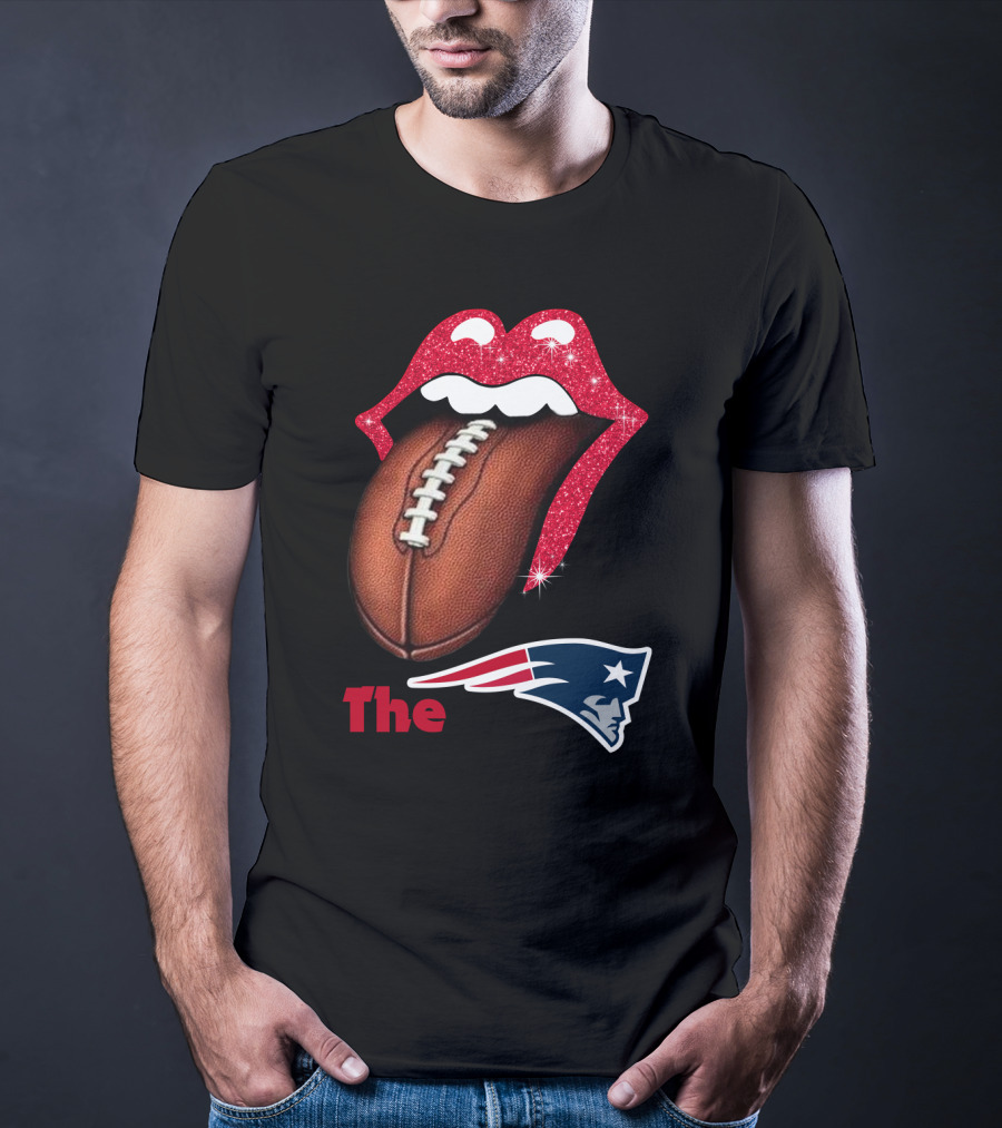 The SMILE Patriots Football Lips Fan T-Shirt