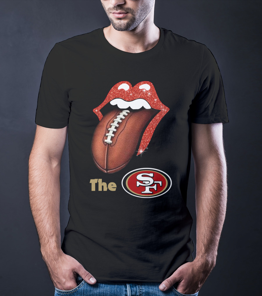 The Rolling 49ers Football Tongue T-Shirt