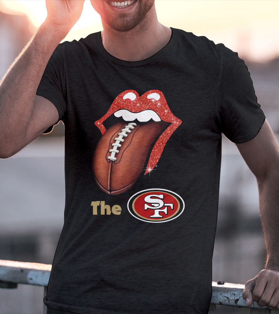 The Rolling 49ers Football Tongue T-Shirt