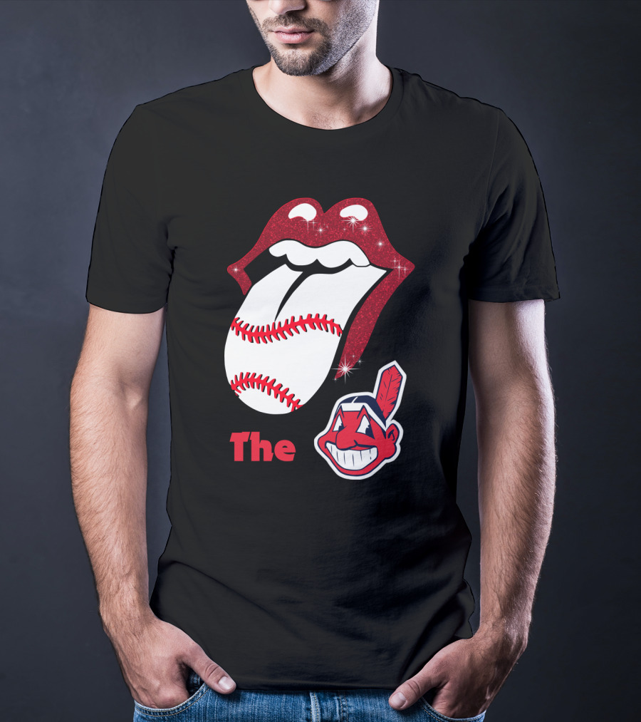 The Smile Logo With Red Lips And Baseball Image T-Shirt