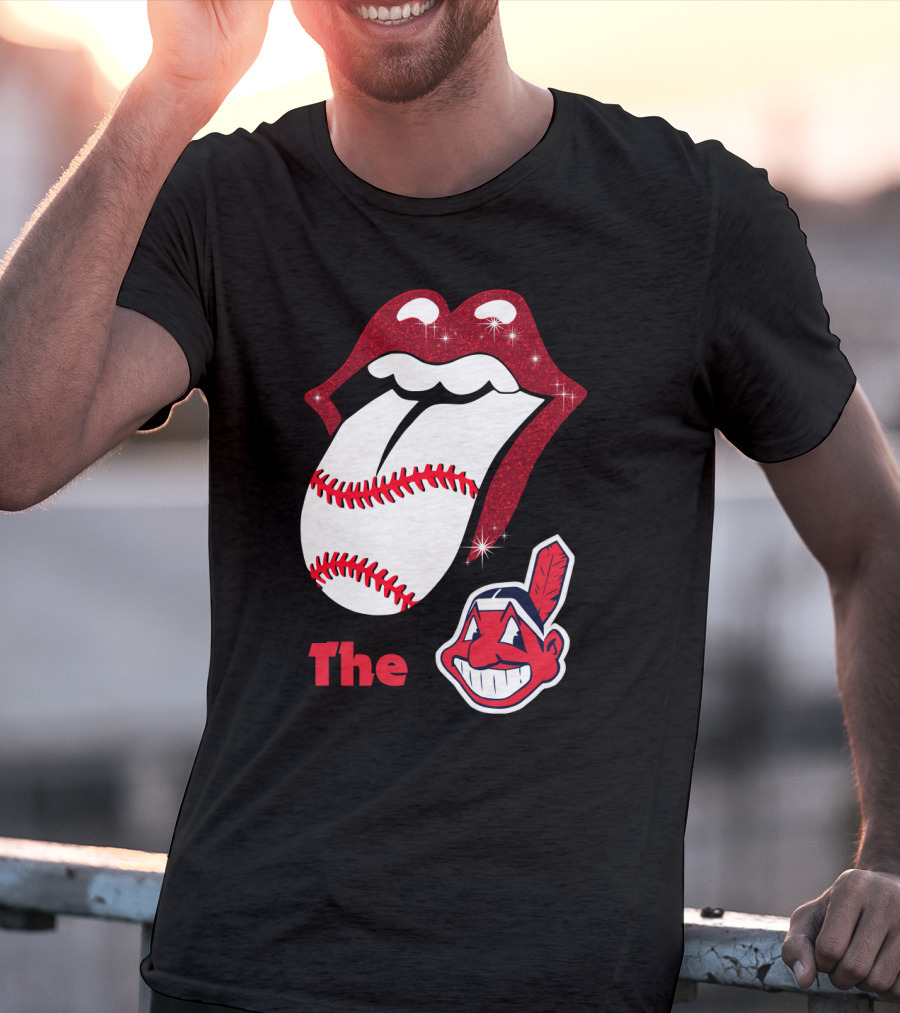 The Smile Logo With Red Lips And Baseball Image T-Shirt