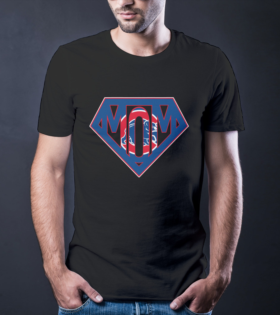 Mom Cubs Super Logo Superman Style T-Shirt