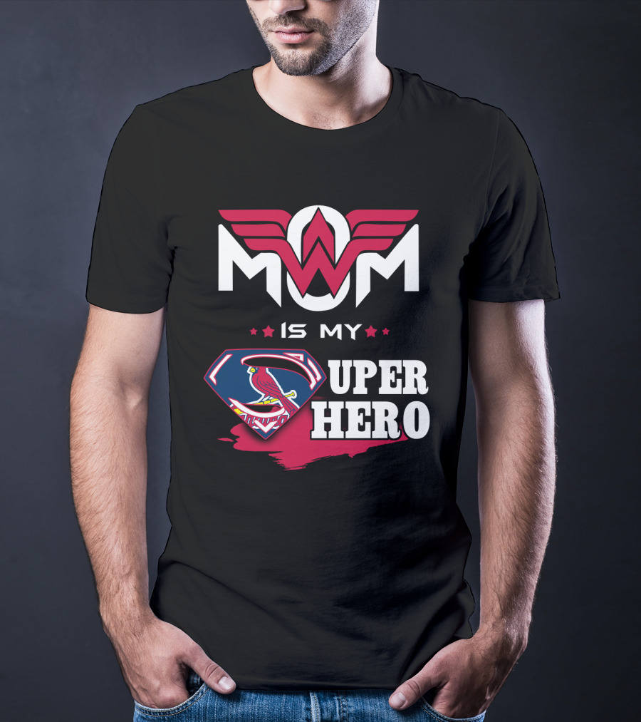 Mom Is My Stl Cardinals Super Hero T-Shirt