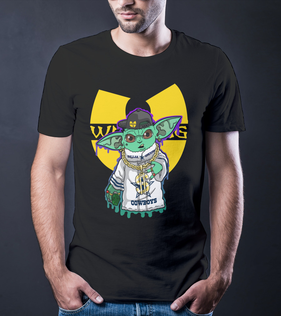Wu Cow Dallas Cowboys Baby Yoda Wu-Tang T-Shirt