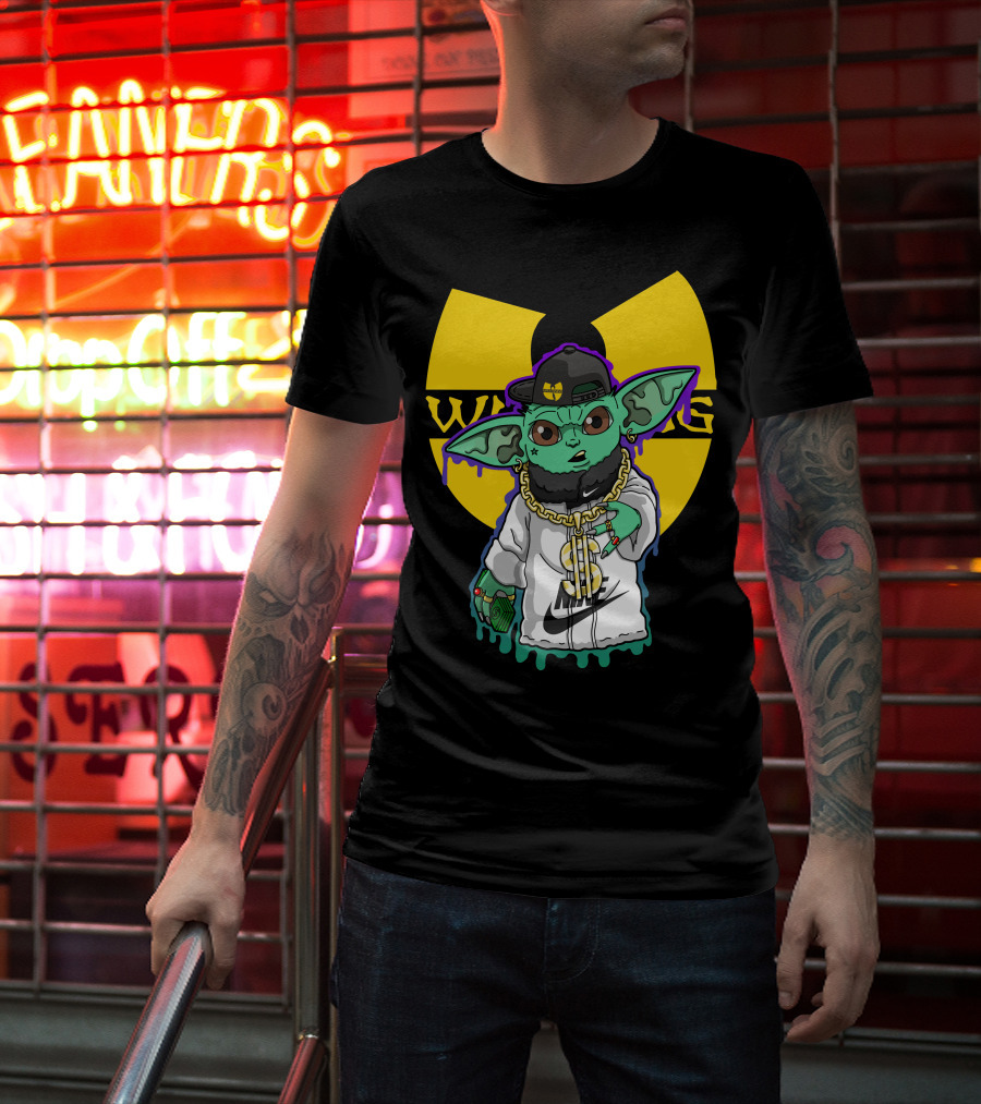 Wu Ni Baby Yoda Wu-Tang Clan Crossover T-Shirt