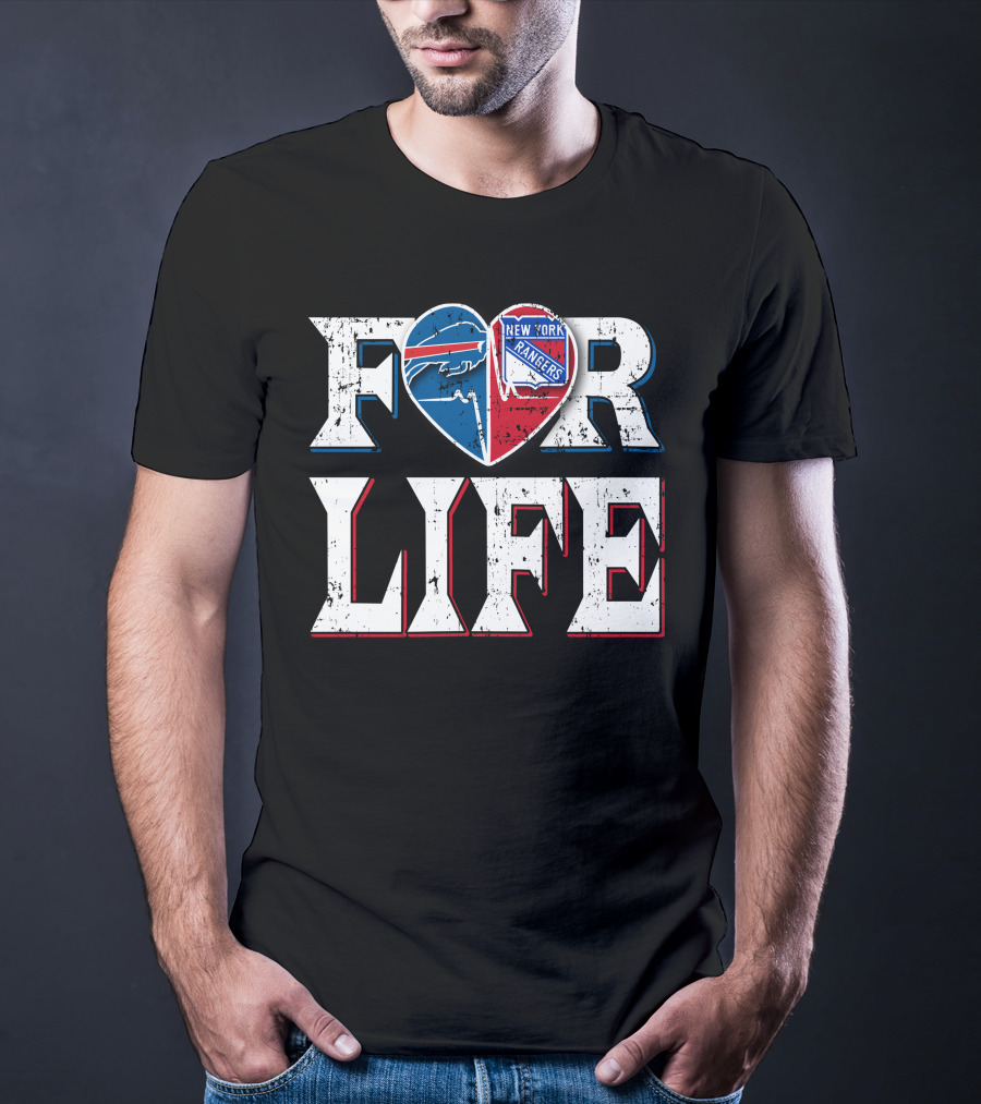 Buffalo Bills And New York Rangers For Life T-Shirt