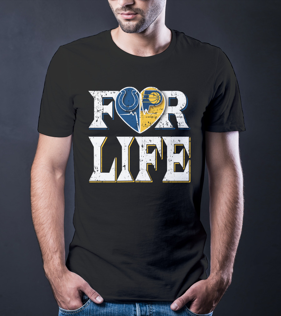 For Life Colts Pacers Heart T-Shirt