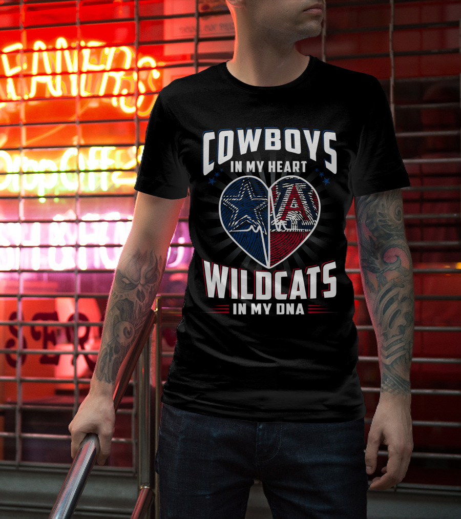 Cowboys IN My Heart Wildcats IN My Dna T-Shirt