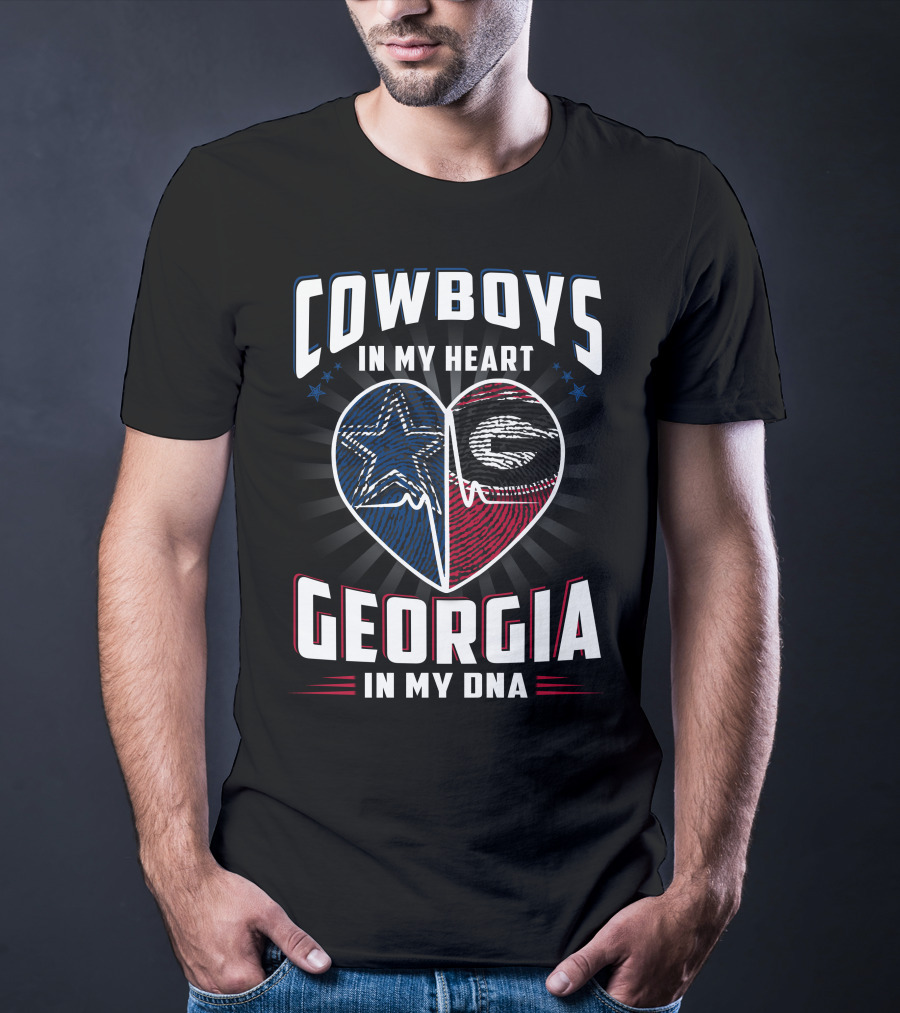 Cowboys In My Heart Georgia In My DNA T-Shirt