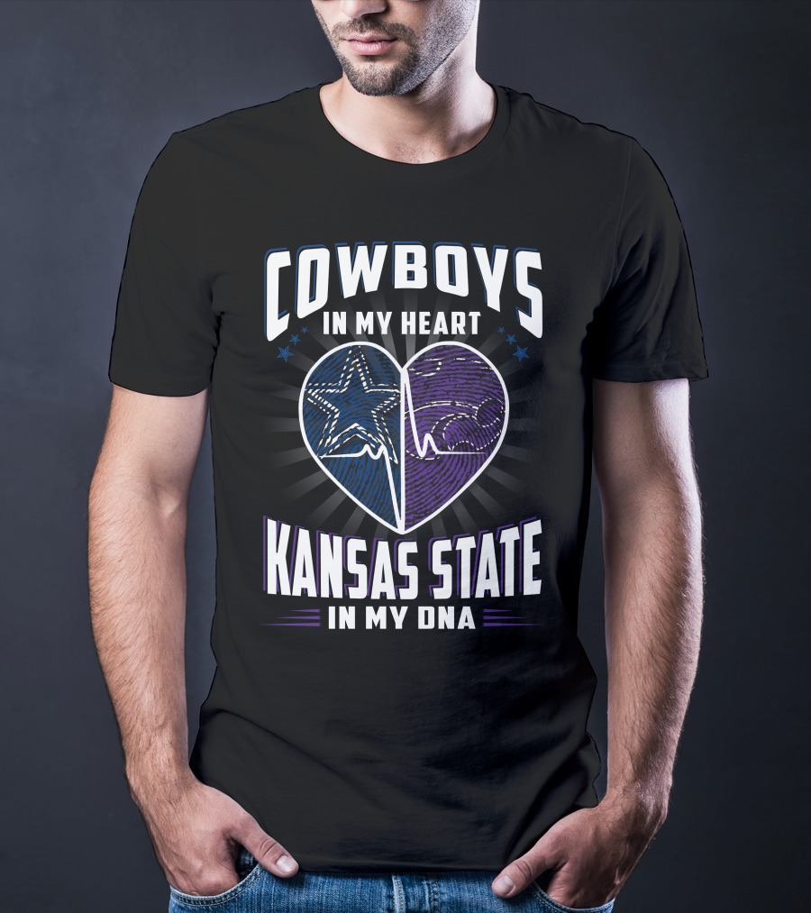 Cowboys IN My Heart Kansas State IN My Dna T-Shirt