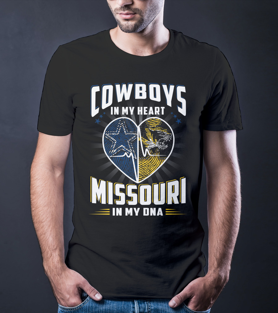 Cowboys In My Heart Missouri In My Dna T-Shirt