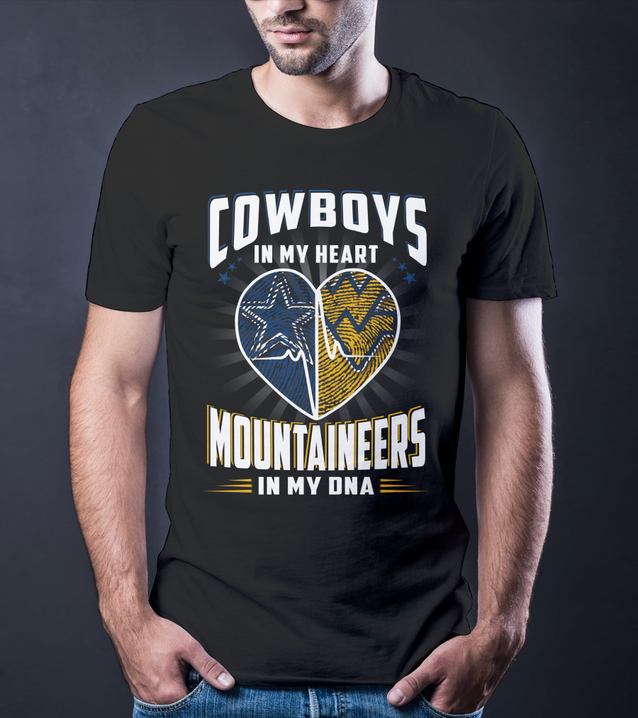 Cowboys In My Heart Mountaineers In My Dna T-Shirt