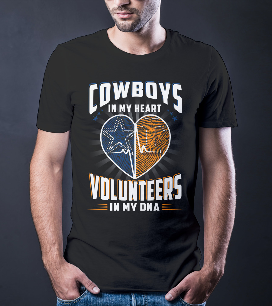 Cowboys In My Heart Volunteers In My Dna T-Shirt
