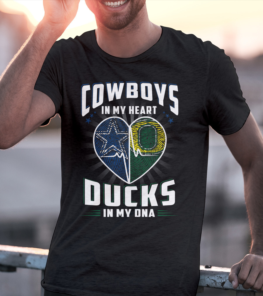 Cowboys IN My Heart Ducks IN My Dna T-Shirt