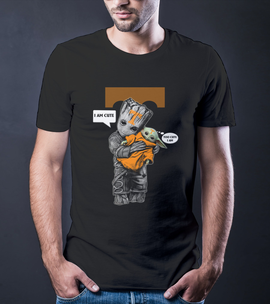 Groot Yoda Cute Ncaa Tennessee Volunteers T-Shirt
