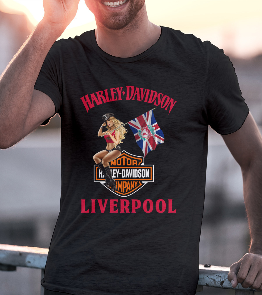 Harley Davidson Liverpool Union Jack T-Shirt