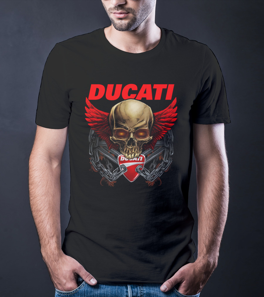 Ducati Skull Wings Chain T-Shirt