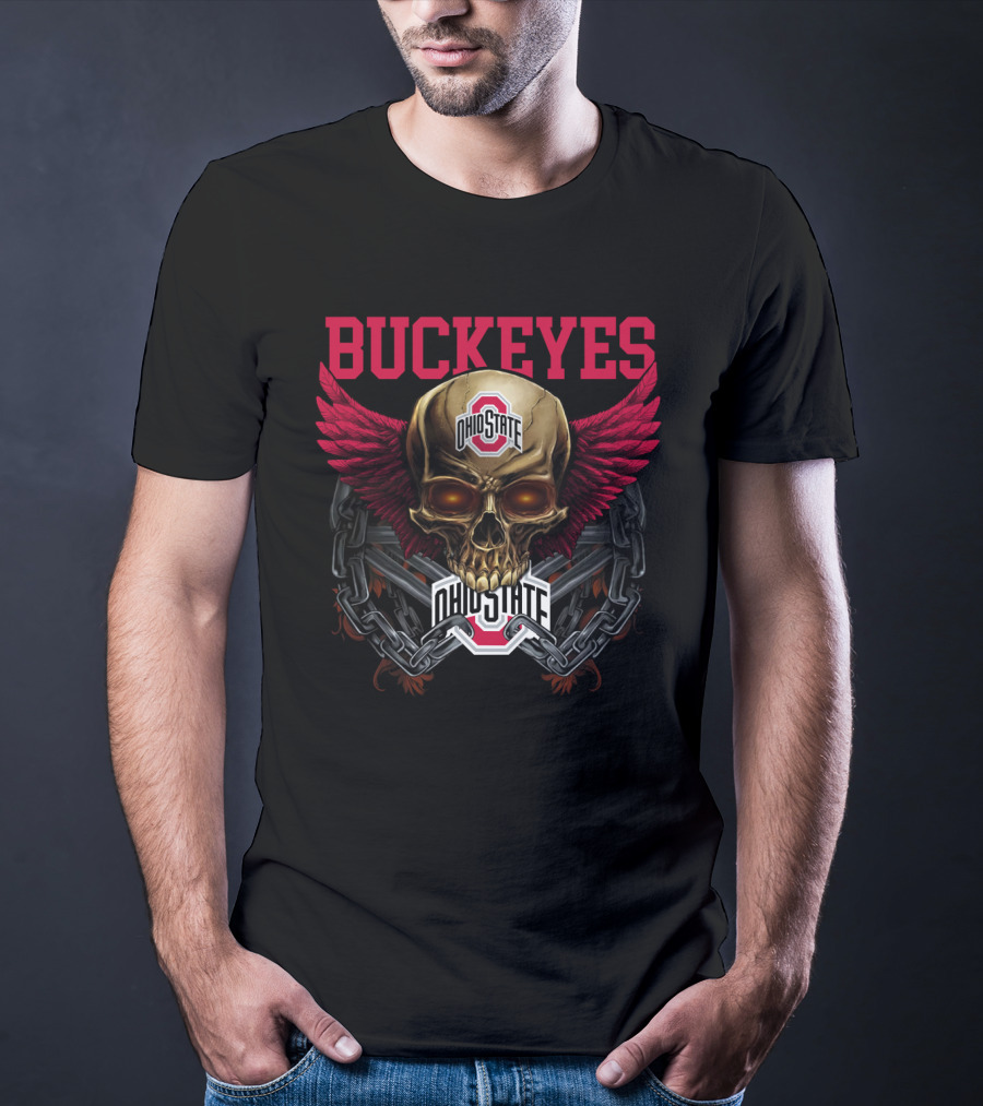 Buckeyes Ohio State Skull Wings Ncaa Osb T-Shirt