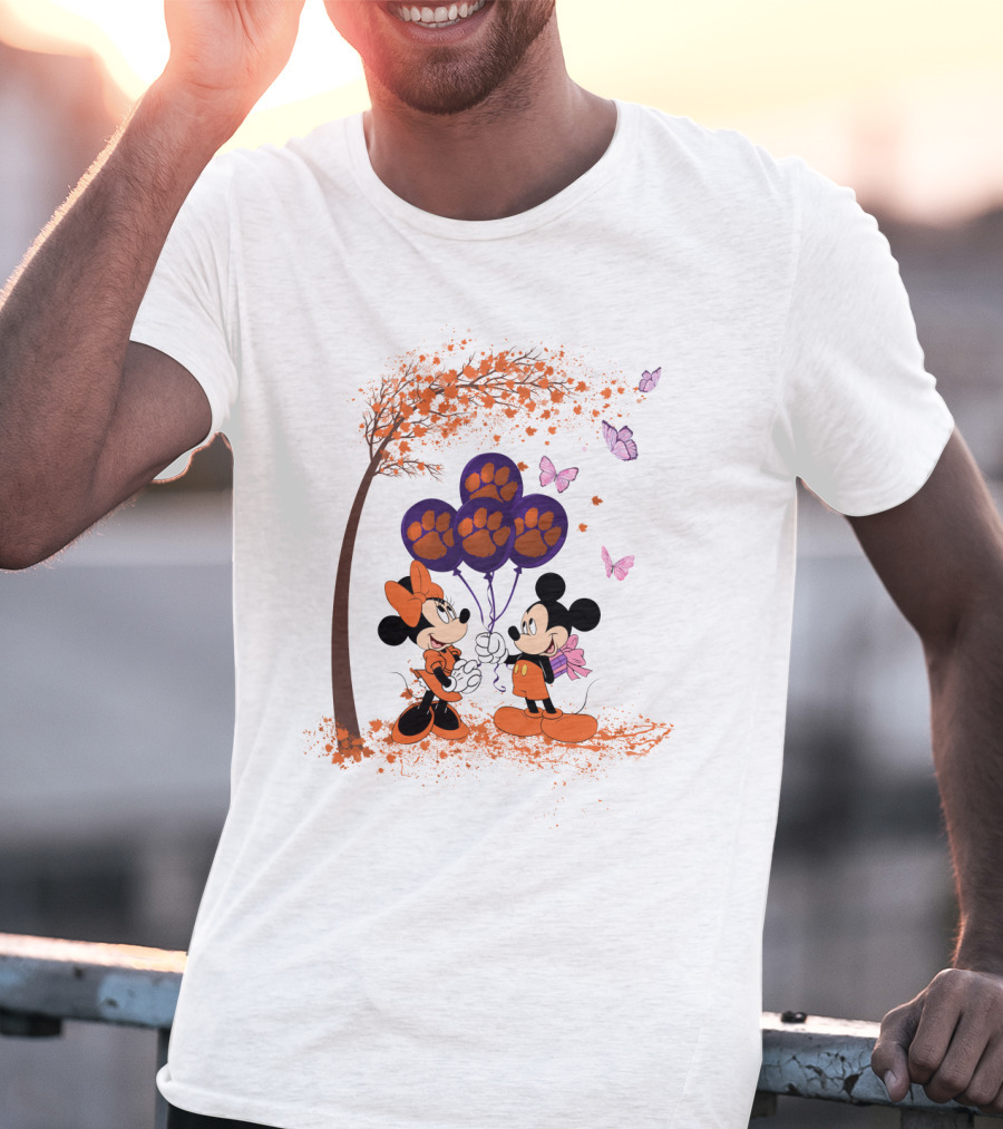 Clemson Tigers Ncaa Disney Collaboration Dh 29 Balloon Art T-Shirt