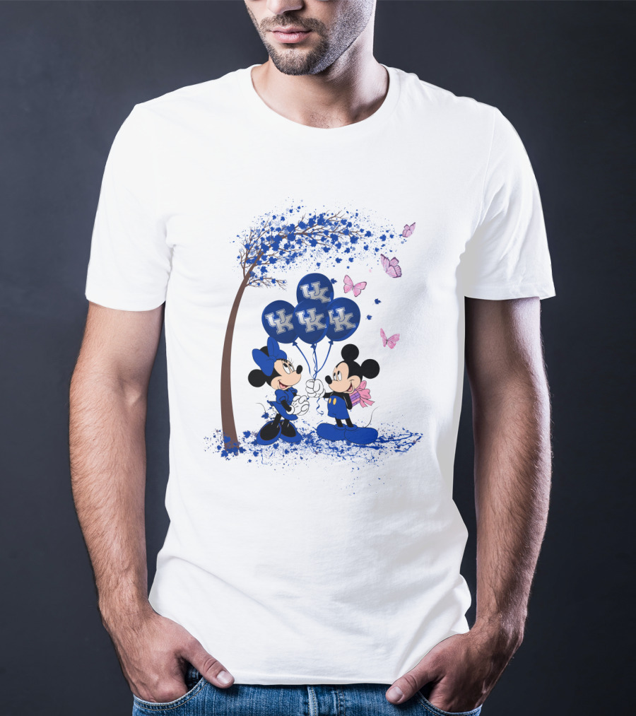 Ncaa Kentucky Wildcats Uk Balloons Featuring Minnie And Mickey T-Shirt