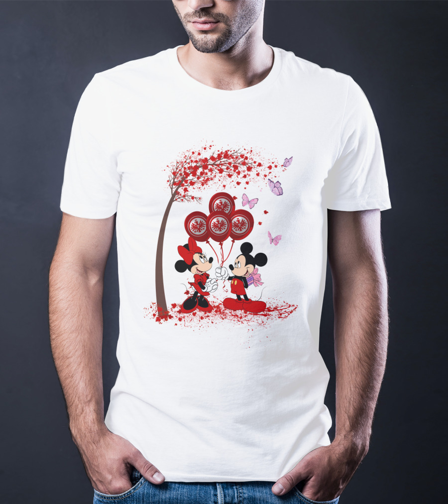 DH 29 Bundesliga Eintracht Frankfurt Disney Mouse Characters Balloons Fantasy T-Shirt