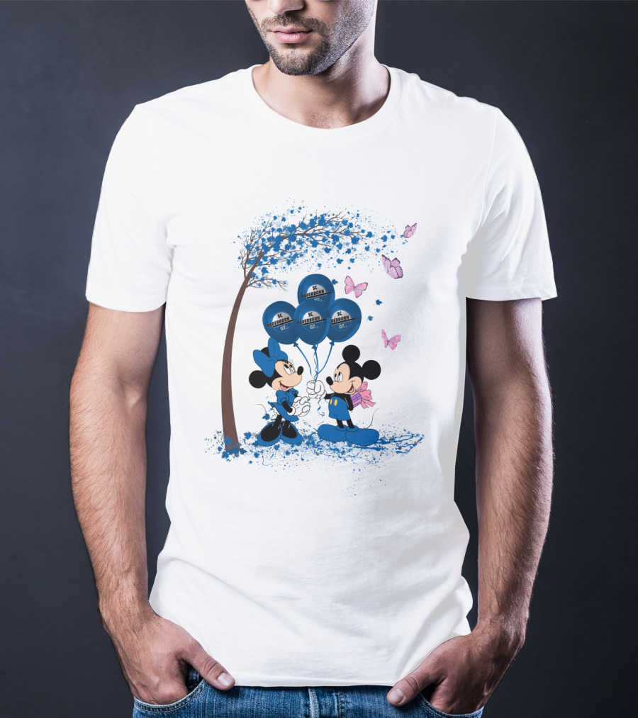 DH 29 Bundesliga SC Paderborn 07 Mickey And Minnie Balloons T-Shirt