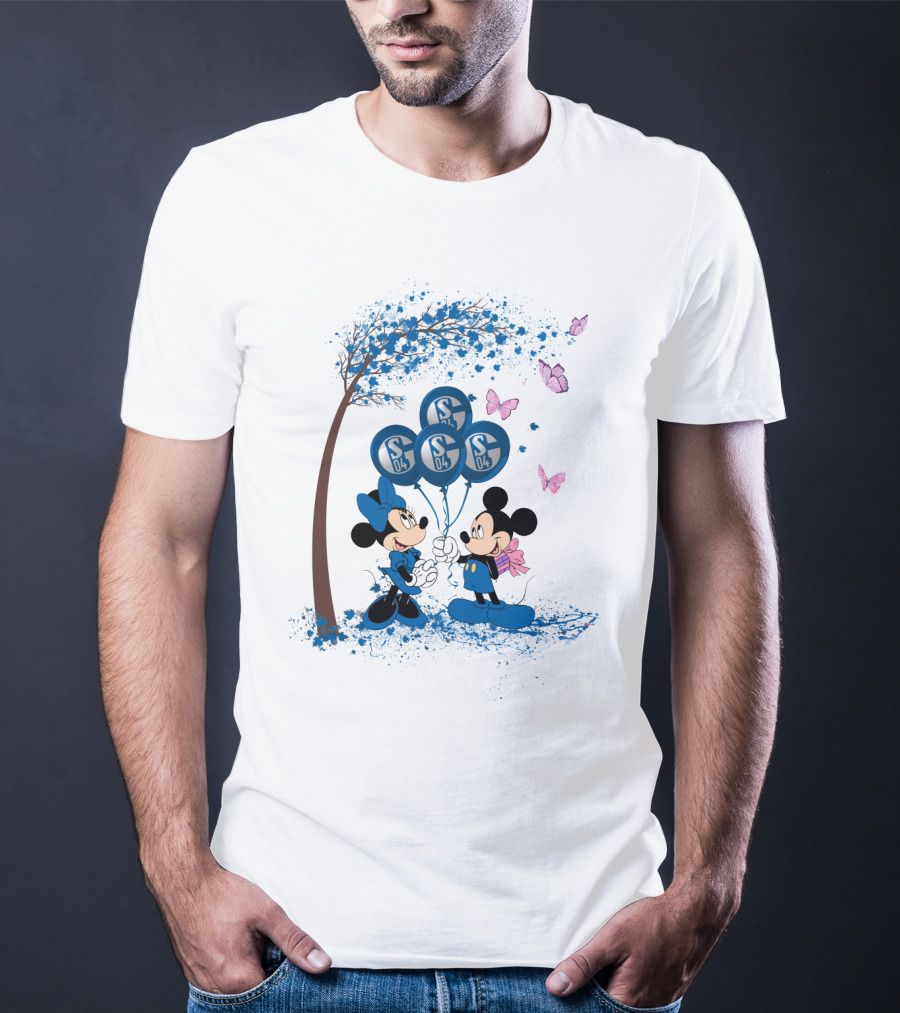 DH 29 Bundesliga Schalke 04 Balloons Cartoon Characters T-Shirt