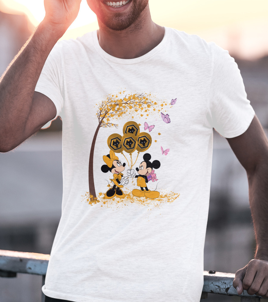 DH 29 Wolverhampton Wanderers Premier League Balloons With Cartoon Characters T-Shirt