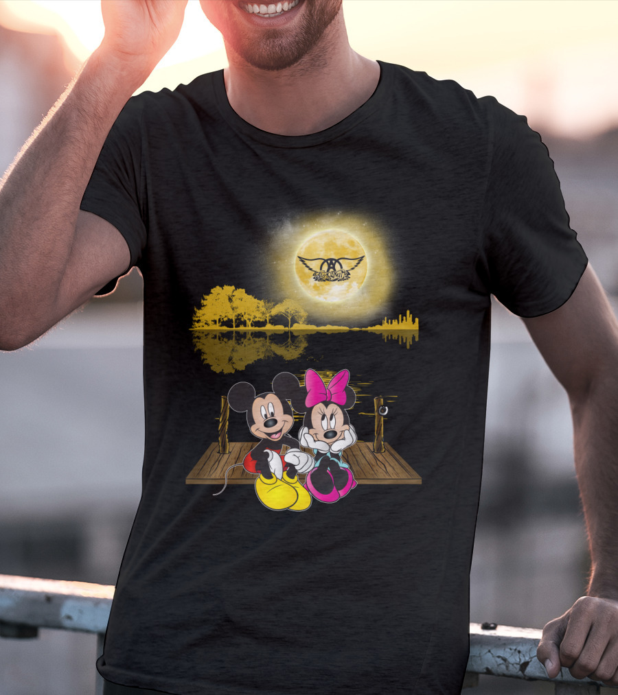 DH 32 Aerosmith Mickey Minnie Moon T-Shirt