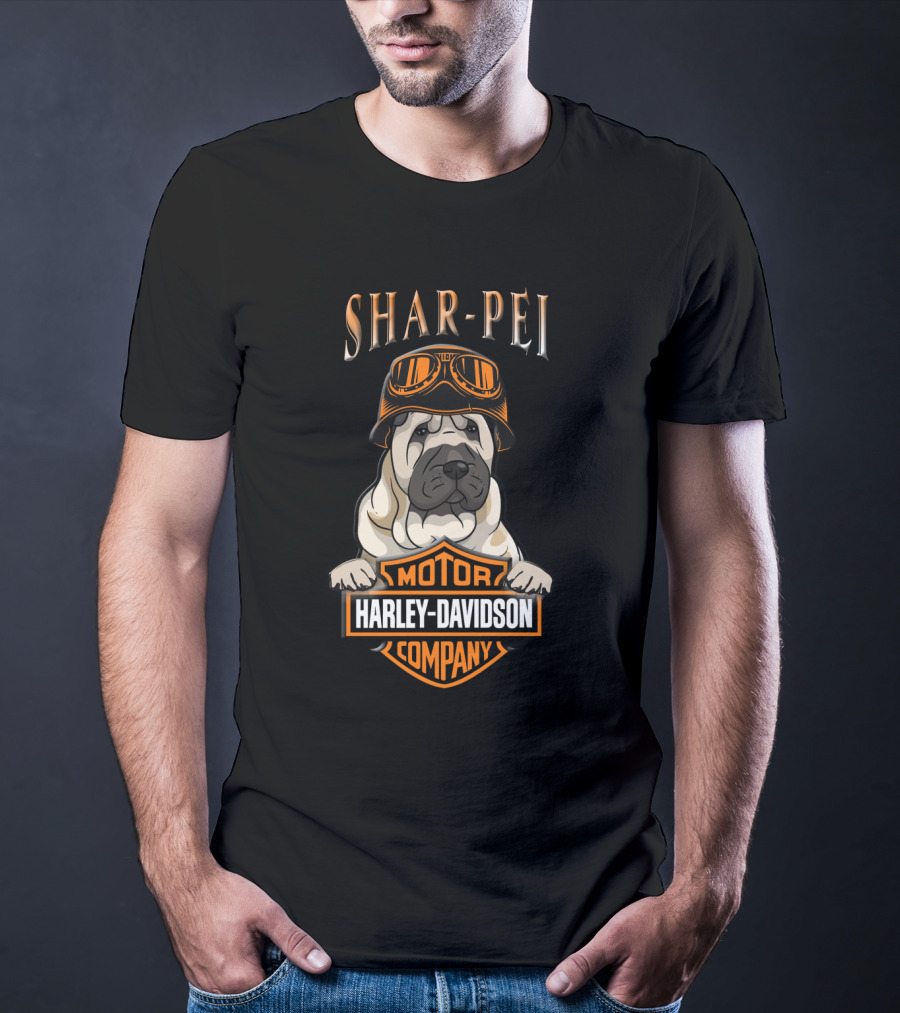 Shar-Pei Harley Davidson Motor Company T-Shirt