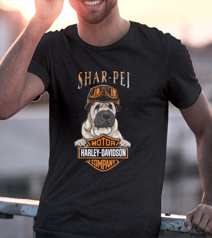 Shar-Pei Harley Davidson Motor Company T-Shirt