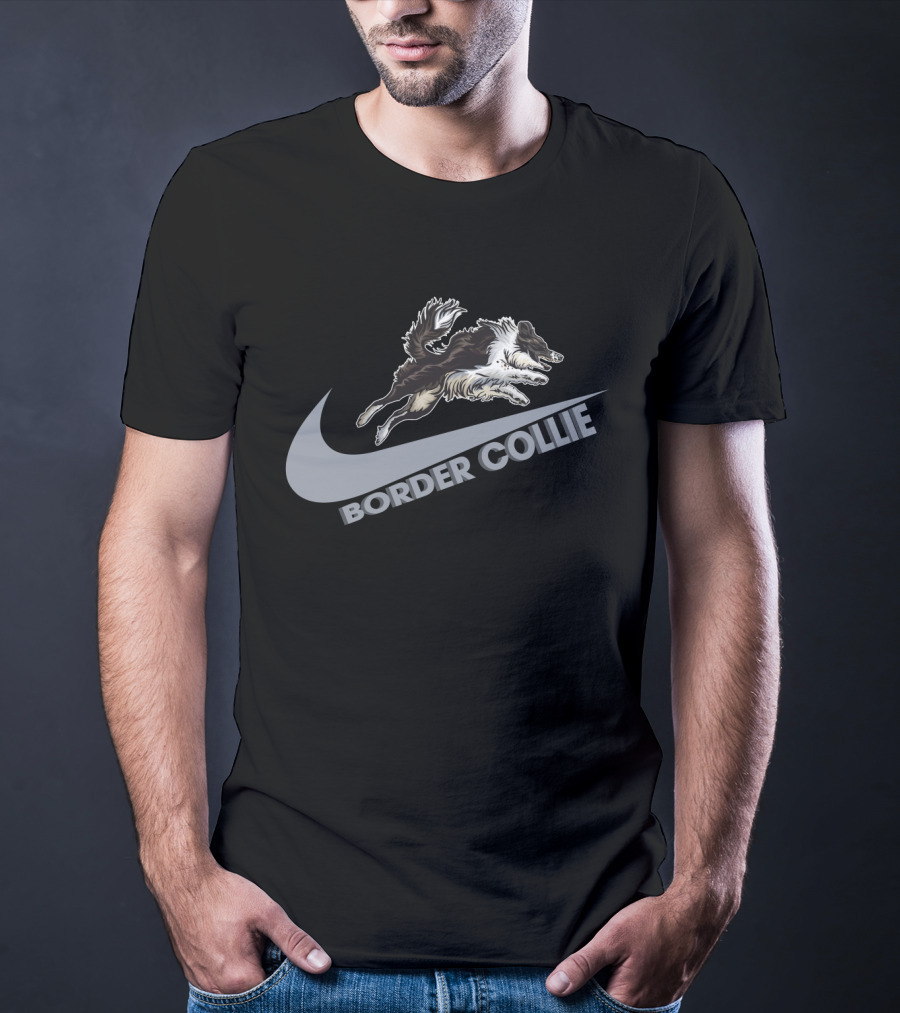 Border Collie Nike Jumping T-Shirt