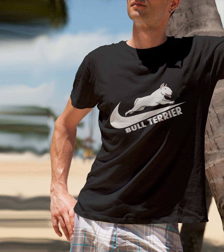 Bull Terrier Nike Swoosh Logo T-Shirt