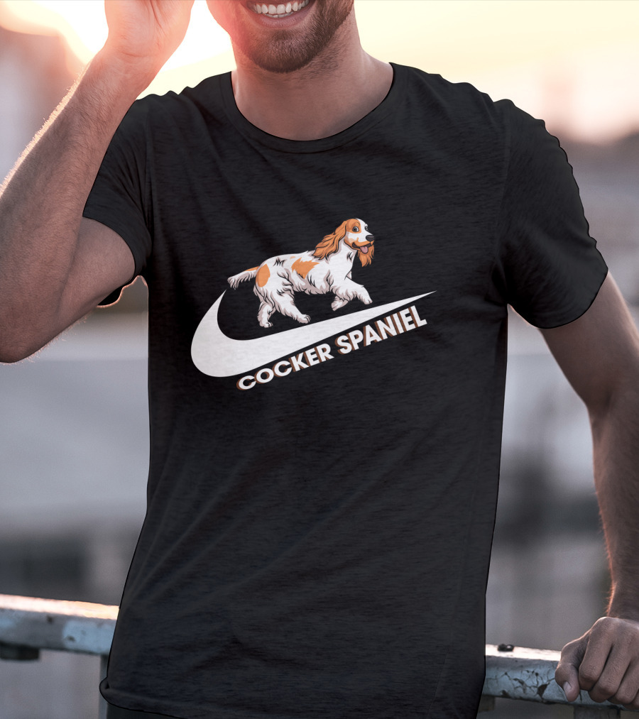 Cocker Spaniel Nike Swoosh Iconic Theme T-Shirt