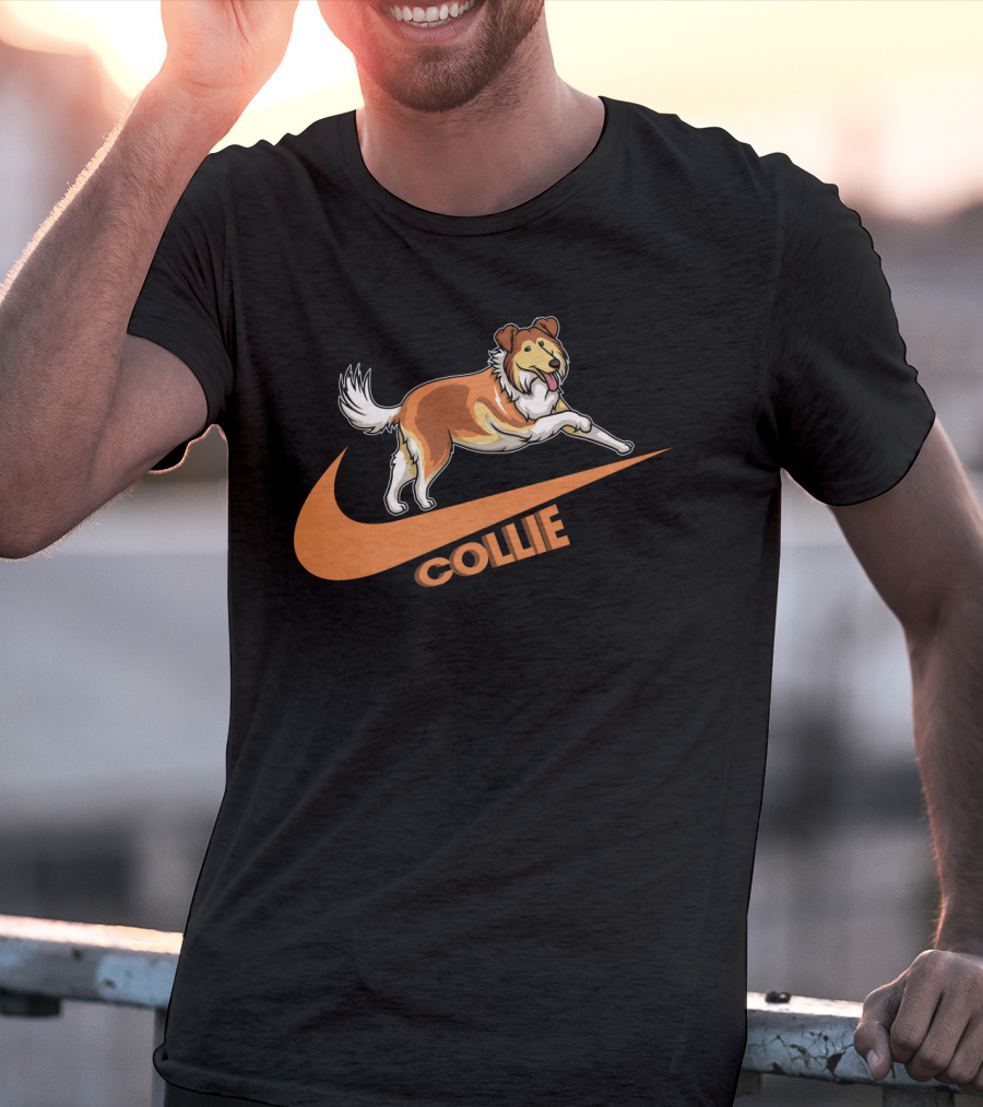 Collie Dh 36 Nike Jumping Dog Swoosh T-Shirt