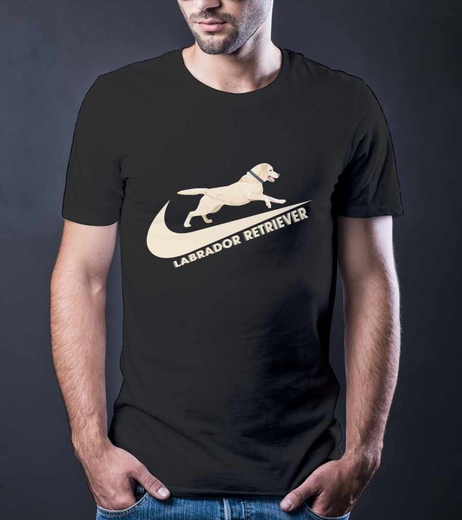 Labrador Retriever Nike Swoosh Dog Jumping T-Shirt