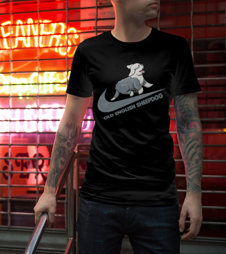 Old English Sheepdog Nike Swoosh T-Shirt