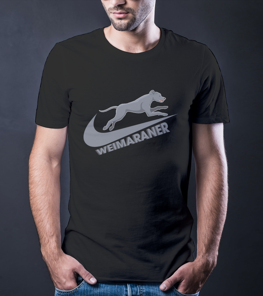 Weimaraners Nike Jumping Dog T-Shirt