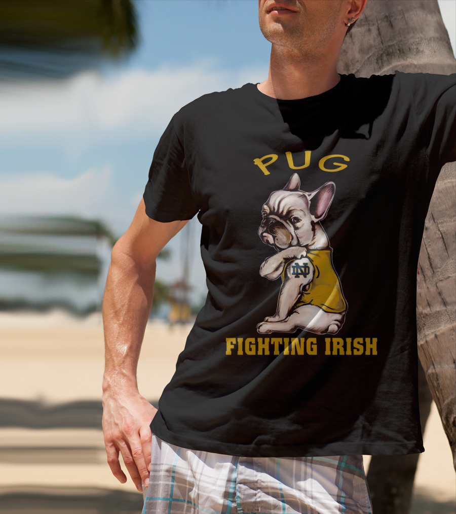 Pug Fighting Irish Ncaa Nd T-Shirt