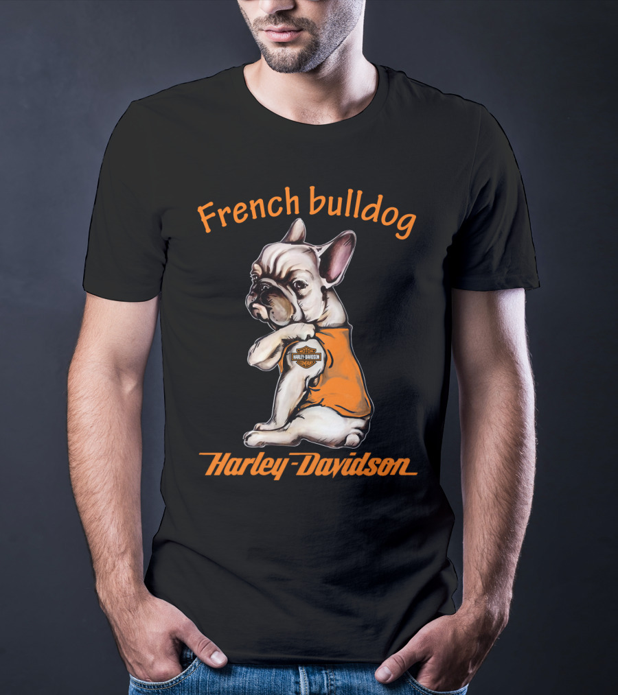 French Bulldog Harley Davidson Motorcycle T-Shirt