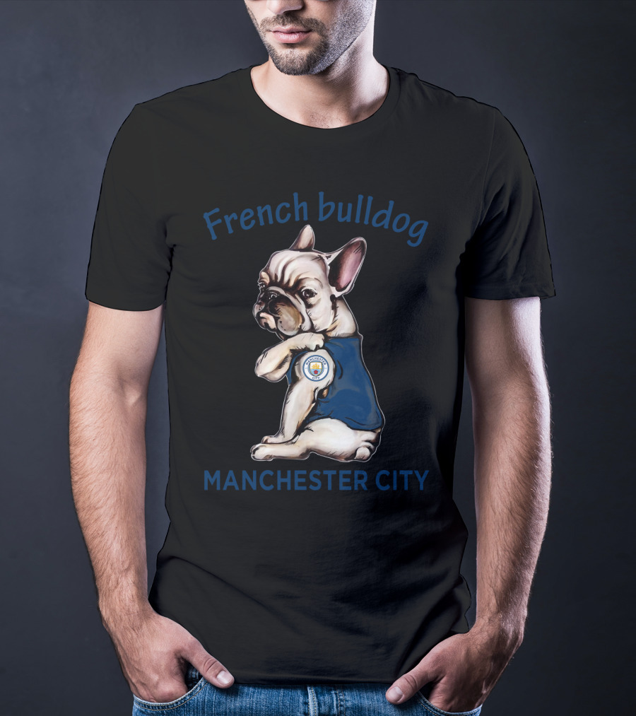 French Bulldog Manchester City T-Shirt