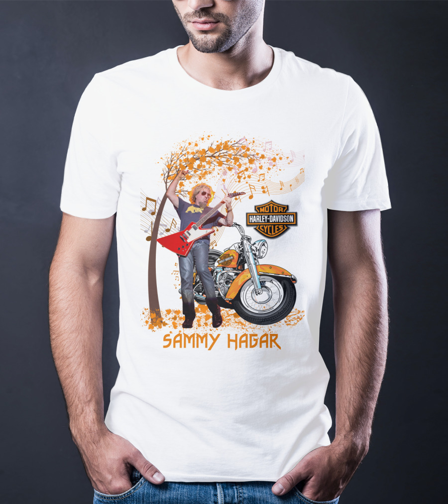 Sammy Hagar Harley Davidson Motorcycle Music Tree T-Shirt