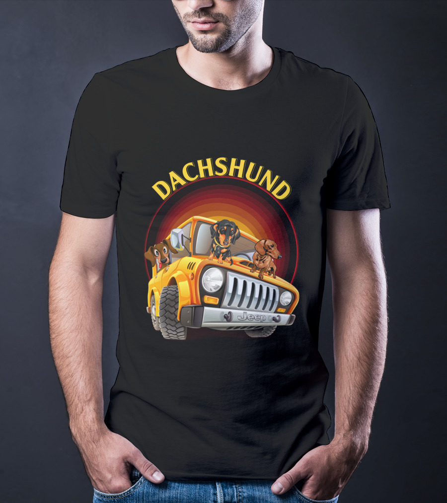 Dachshund Jeep Adventure T-Shirt