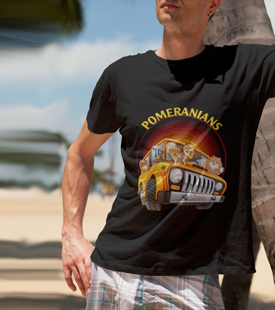 Pomeranians Jeep Adventure Dh T-Shirt