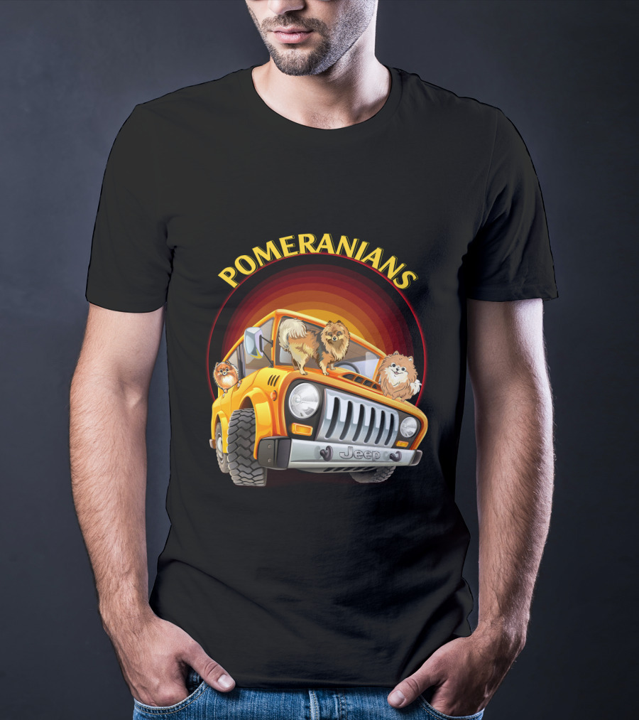 Pomeranians Jeep Adventure Dh T-Shirt